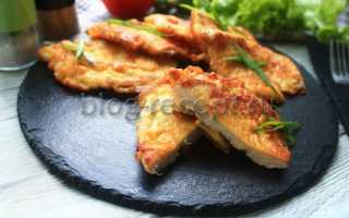 Отбивные из куриных грудок с помидорами и сыром в духовке